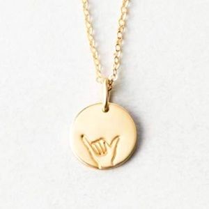 “Right On” Shaka Hand Hawaiian Cute Charm Necklace